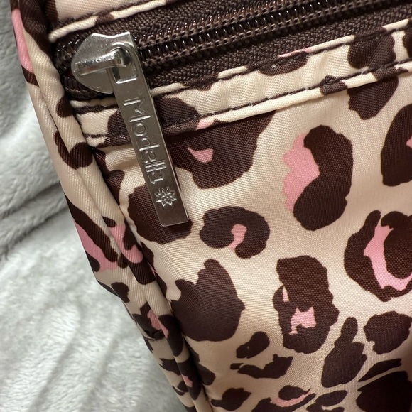 Modella Pink and Brown Cheetah Print Cosmetic Bag Set - Picture 3 of 7